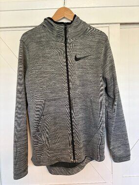 Nike Dri-FIT Performance Jacket Hoodie Men's Medium Charcoal Full Zip